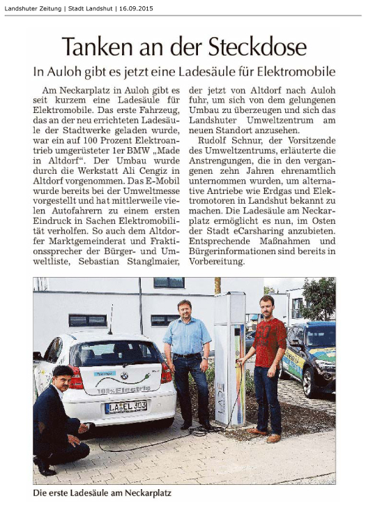 Ladesäule für Elektromobile in Auloh